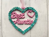 Aunt gift, Auntie decor, Best Aunt, Heart decor, Best Aunt gift, Auntie decoration, Hanging ornament, Gift for Aunt