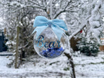 Baby Boy Personalised Bauble, Baby's First Christmas