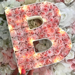 Pink Rose Floral Letter