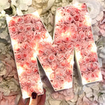 Pink Rose Floral Letter