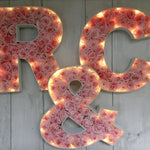Pink Rose Floral Letter