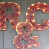 Pink Rose Floral Letter