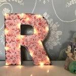 Pink Rose Floral Letter