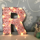Pink Rose Floral Letter