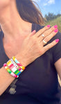 Tila bracelet, Tile Bracelets, Enamel Bracelet, Stacking Bracelets, Love Bracelet, Gift for her