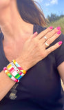 Tila bracelet, Tile Bracelets, Enamel Bracelet, Stacking Bracelets, Love Bracelet, Gift for her
