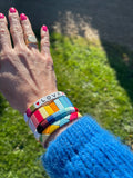 Tila bracelet, Tile Bracelets, Enamel Bracelet, Stacking Bracelets, Love Bracelet, Gift for her
