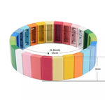 Tila bracelet, Tile Bracelets, Enamel Bracelet, Stacking Bracelets, Love Bracelet, Gift for her