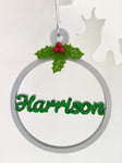 Personalised Christmas Tree Decoration, Christmas Name Decoration