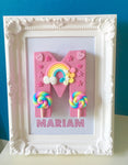 Lollipops and rainbows, Girls room decor, Girl's bedroom decor, Gift for little girl