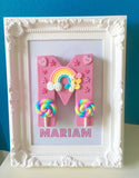 Lollipops and rainbows, Girls room decor, Girl's bedroom decor, Gift for little girl