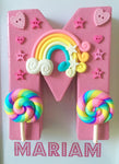 Lollipops and rainbows, Girls room decor, Girl's bedroom decor, Gift for little girl