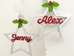 Personalised Christmas Star, Personalised Tree Ornament