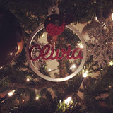 Personalised Christmas Tree Decoration, Christmas Name Decoration