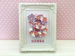 Personalised floral letter, Vintage name frame, Nursery floral monogram