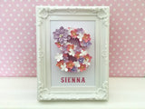 Personalised floral letter, Vintage name frame, Nursery floral monogram