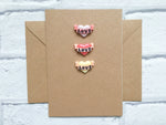 Valentine's Day Card, I Love you card, Tattoo hearts