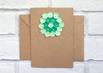 Floral thank you card, Flower greeting card, Birthday card for her