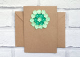 Floral thank you card, Flower greeting card, Birthday card for her