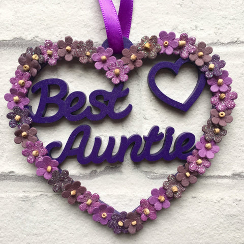 Aunt gift, Auntie decor, Best Aunt, Heart decor, Best Aunt gift, Auntie decoration, Hanging ornament, Gift for Aunt