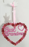 Grandma gift, Grandma decor, Best Grandma, Heart decor, Best Grandma gift, Hanging ornament, Gift for Granny