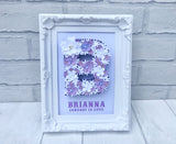 Lavender nursery decor, New baby announcement gift, Baby girl room decor, Girls bedroom decor