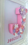 Bridal shower gift, White, pink and lilac decoration, Personalised gift for her