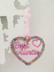 Aunt gift, Auntie decor, Best Aunt, Heart decor, Best Aunt gift, Auntie decoration, Hanging ornament, Gift for Aunt