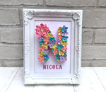 Newborn Gift Ideas, Girl's Room Decor, Birth Announcement Frame, New Baby Name Gift