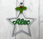 Personalised Christmas Star, Personalised Tree Ornament