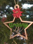 Personalised Christmas Star, Personalised Tree Ornament