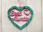 Aunt gift, Auntie decor, Best Aunt, Heart decor, Best Aunt gift, Auntie decoration, Hanging ornament, Gift for Aunt