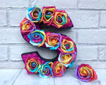 Rainbow rose decor, Rainbow coloured decoration, Rainbow letters, Rainbow themed party, Rainbow bedroom decor, Gift for rainbow lover