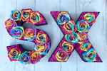 Rainbow rose decor, Rainbow coloured decoration, Rainbow letters, Rainbow themed party, Rainbow bedroom decor, Gift for rainbow lover