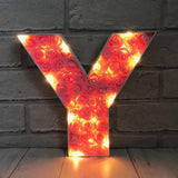 Warm white LED lights for rose letters