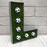 Gift for football fan, Astroturf bedroom decor, Football themed present, Grass and footballs, Football gift for son