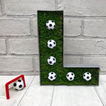 Gift for football fan, Astroturf bedroom decor, Football themed present, Grass and footballs, Football gift for son