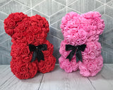 Valentine's gift for her, Red Rose Flower Bear