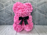 Valentine's gift for her, Red Rose Flower Bear