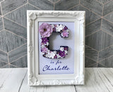 Personalised Name gift for Baby, Lavender Nursery Decor, Lilac Bedroom Decor, Goddaughter Gift