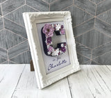 Personalised Name gift for Baby, Lavender Nursery Decor, Lilac Bedroom Decor, Goddaughter Gift