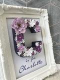 Personalised Name gift for Baby, Lavender Nursery Decor, Lilac Bedroom Decor, Goddaughter Gift