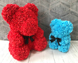 Valentine's gift for her, Red Rose Flower Bear