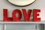 Floral Love sign, Freestanding Love sign, Valentine's gift for her