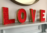 Floral Love sign, Freestanding Love sign, Valentine's gift for her