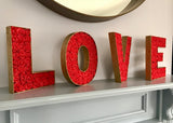 Floral Love sign, Freestanding Love sign, Valentine's gift for her