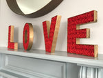 Floral Love sign, Freestanding Love sign, Valentine's gift for her