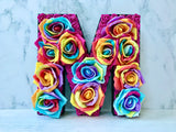 Rainbow Home Decor, Rainbow Room Decoration, Multicoloured Gift for Her, Flower Letter