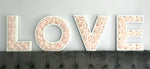 Floral love letters, LOVE decoration, LOVE sign, Large flower letters