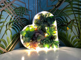 Succulent Heart Decoration, Succulent Home Decor